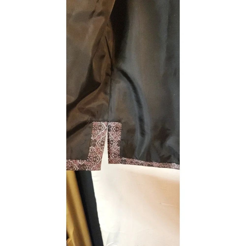 Victor Costa Womens Metallic Brocade Blazer Jacket Silver Bronze Size 12 Evening